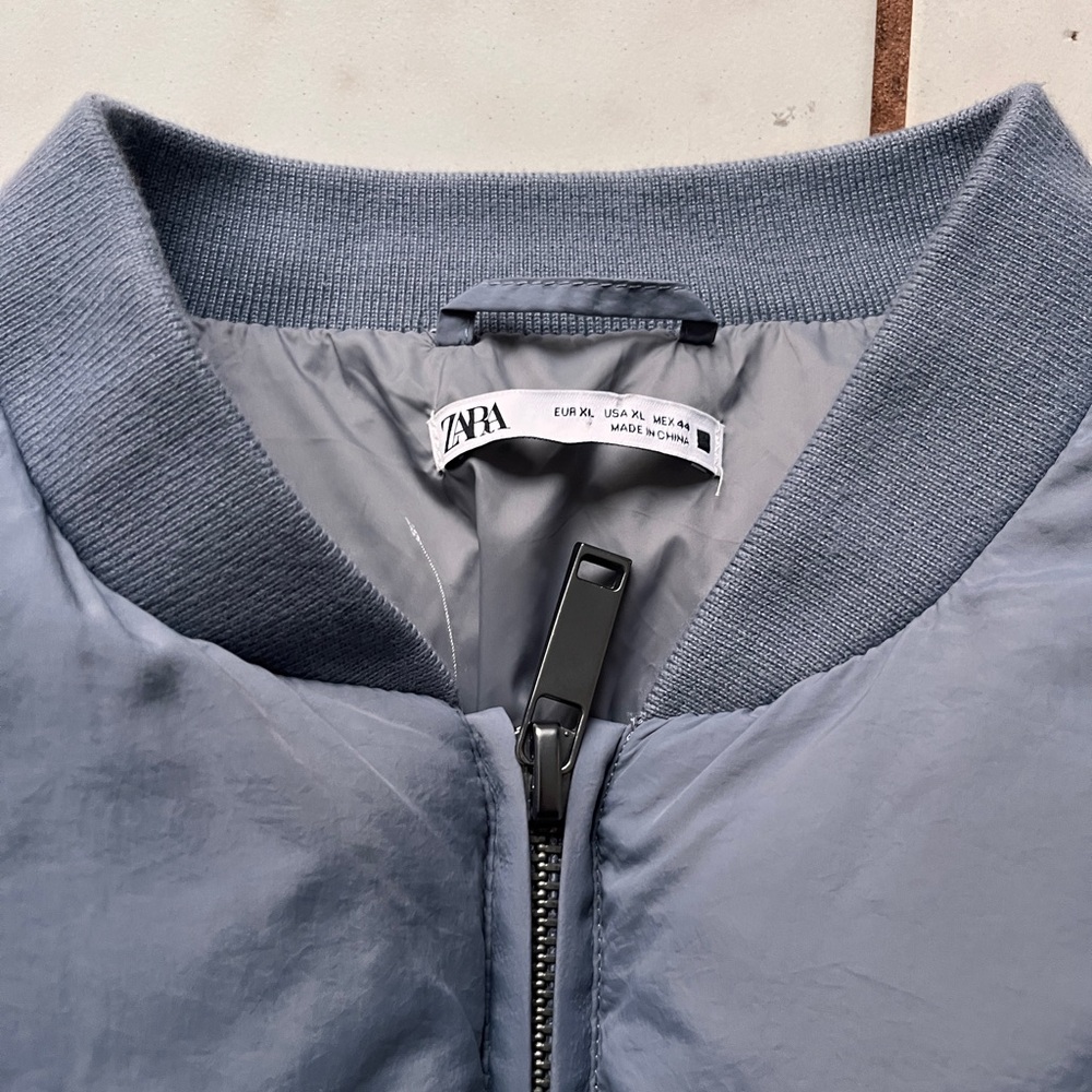 Zara Light Gray Bomber Jacket